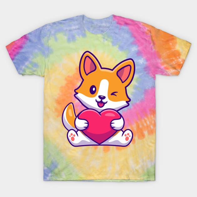 Corgi Love T-Shirt by RuftupDesigns